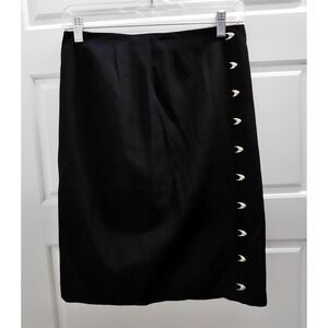 Versace Jeans Couture Black Pewter Medusa Head Skirt‎ sz 32-46